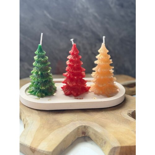 Aberto Design set božićnih sveća na tacni christmas 4, 3 komada, višebojni Cene