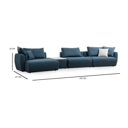 Atelier Del Sofa Kutna garnitura Maya 127x65x425cm Plava Slike