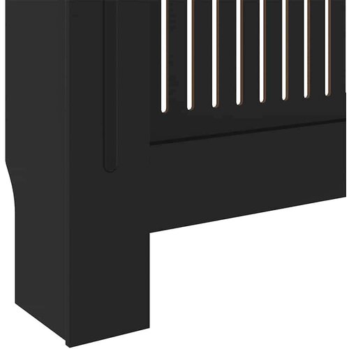 VidaXL pokrivač radijatora 2 pcs crna (142-205) x 20.5 x 81.5 cm Slike