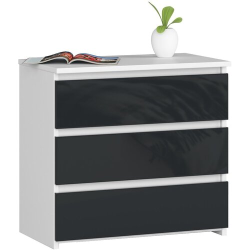 AKORD SZAFKA NOCNA CL3 60 cm PK BIAŁA / GRAFIT POŁYSK, (21736922) Cene