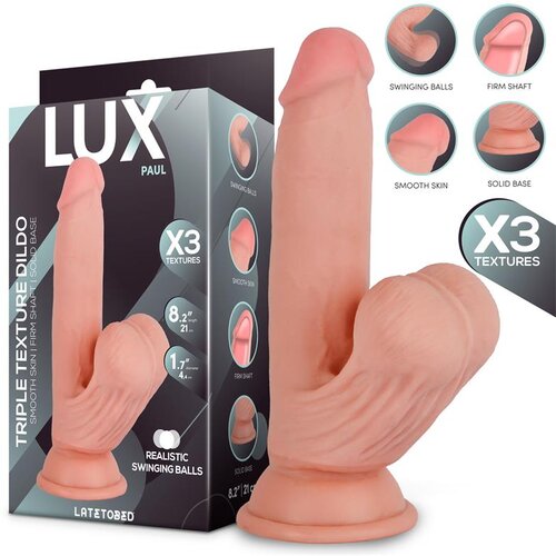 Lux Dildo Paul Tripple Density With Swinging Balls Slike