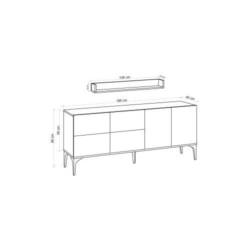 Hanah home komoda stella travertine Slike
