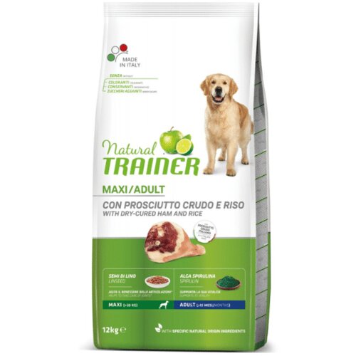 Trainer natural dog maxi adult sirova šunka i pirinač 12 kg Cene