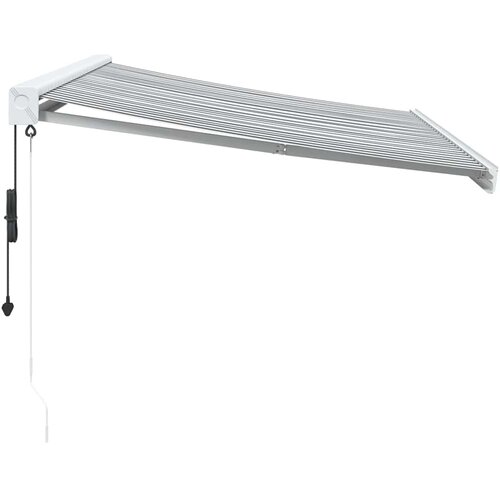 Tenda na uvlačenje antracit-bijela 3,5x2,5 m tkanina i aluminij Slike