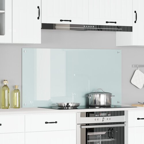 VidaXL kuhinjska obloga bela steklo 120 x 60 x 0.6 cm gladko zapiranje Slike