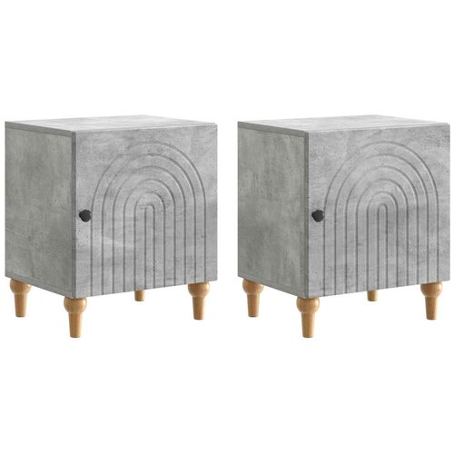  Noćni ormar 2 pcs Betonska siva 43 x 34 5 x 50 cm - Betonska siva 2 Cene