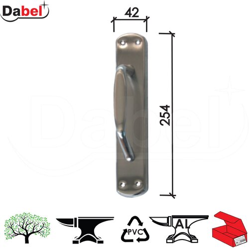 Dabel rukohvat za vrata RU&#8221;JELENA&#8221; Mat-Hr x254/42mm Q 0101250 Cene