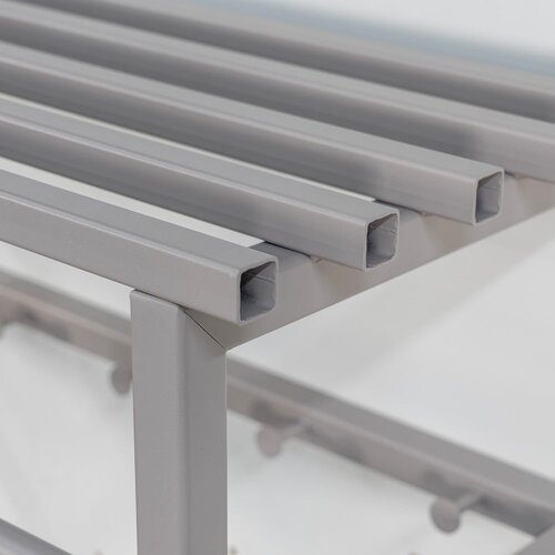 Spinder Design Siv/bež kovinski stenski obe&amp;scaron;alnik s polico Rizzoli &amp;ndash; Slike