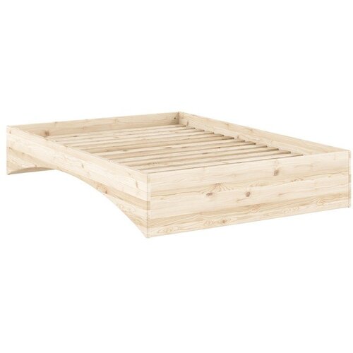 Karup Design Bračni krevet od masivnog bora bez uzglavlja 140x200 cm u prirodnoj boji Orbit &amp;ndash; Slike