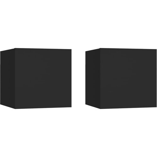 vidaXL Nočne omarice 2 kosa črne 30,5x30x30 cm iverna plošča Cene