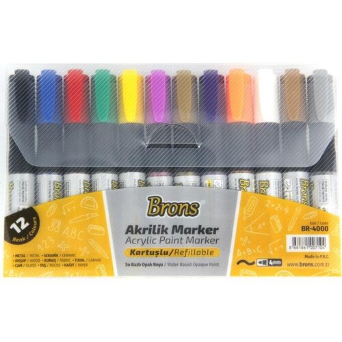 Nova Color akrilni markeri 12 boja BR-4000 Cene