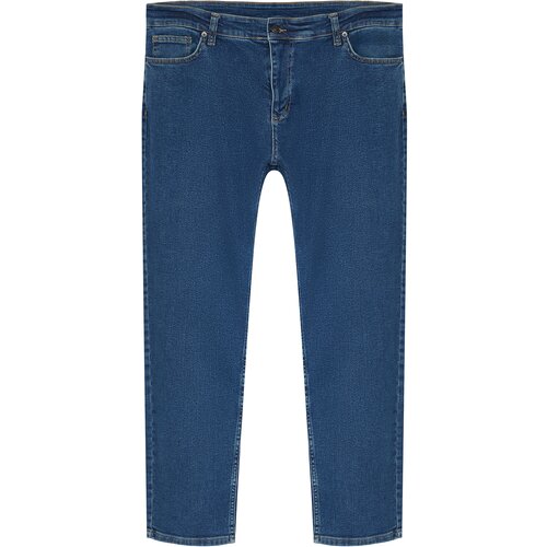 Trendyol Navy Blue Men's Slim Fit Stretch Fabric Plus Size Jeans Cene