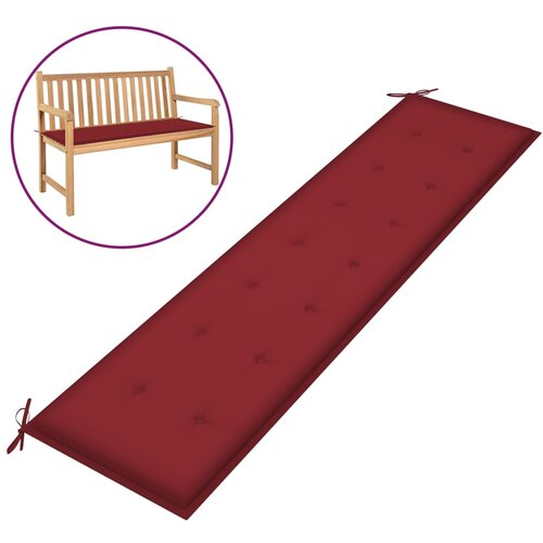 vidaXL Blazina za vrtno klop vinsko rdeča 200x50x3 cm blago Cene
