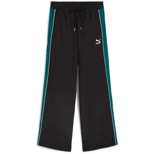 Puma Športne hlače 'T7 PLAY.PARIS' smaragd / črna / bela