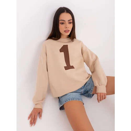 Fashion Hunters Beige hoodie, oversize fit