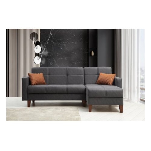 Atelier Del Sofa ugaona garnitura polya dark grey Slike