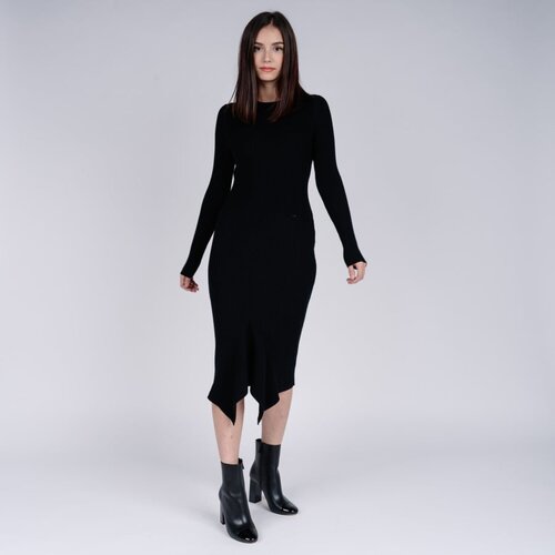 Michael Kors Dress - DRAPE HEM MIDI DRESS black Slike