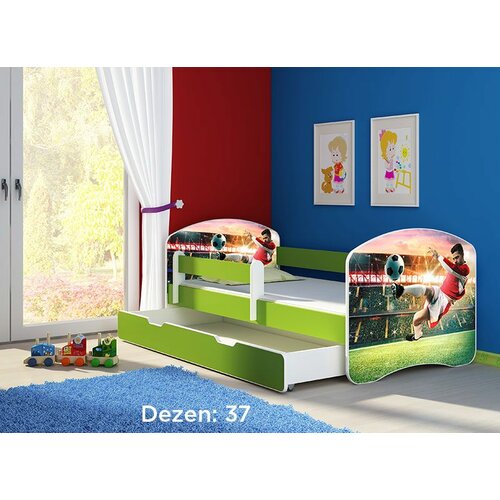 ACMA dečiji krevet ii 180x80 f + dušek 6 cm GREEN37 Slike