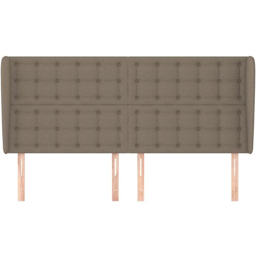  Uzglavlje s u&amp;scaron;ima smeđesivo 183x23x118/128 cm od tkanine Slike