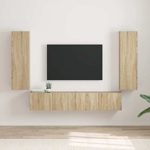 TV zidni ormar 2 pcs Sonoma 30 x 31 x 100 cm Konstruirano drvo Cijene