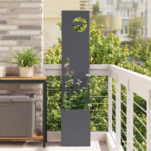 vidaXL Vrtni Sadič s Dekorativnom Pločom Antracit 32 x 140 cm Cijene