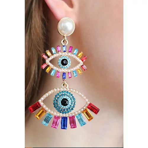 Fenzy elegantni viseči uhani z okrasnimi diamanti, Art381, večbarvni