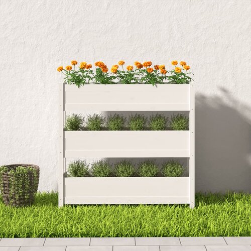 Sadilica bijela 112 x 25 x 104,5 cm od masivne borovine Slike