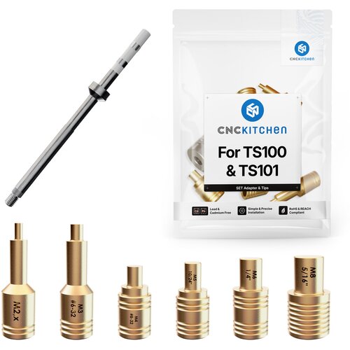 CNC Kitchen Pripomočki za taljenje + adapter TS100 - 1 set. Cene