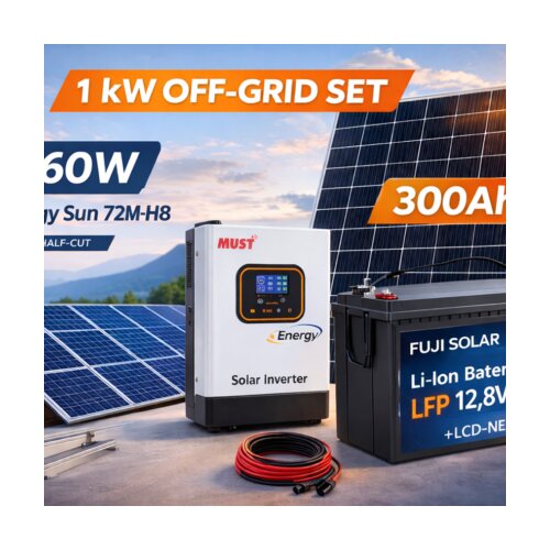  Solarni Off-Grid Sustav 1kW / 560W &amp;ndash; Fuji 300Ah Autonomija Slike
