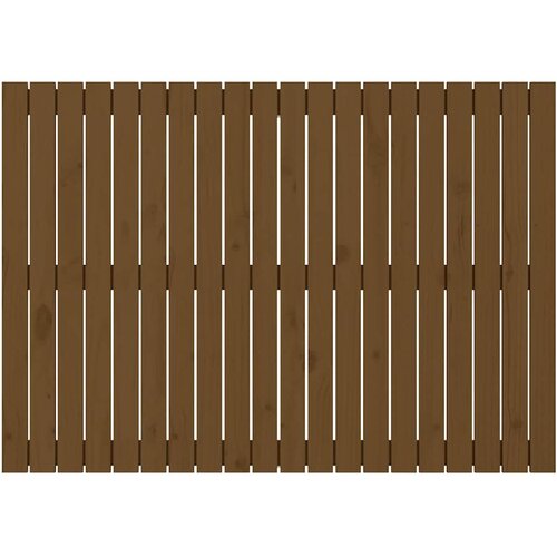  Uzglavlje za krevet boja meda 127,5x3x90 cm masivna borovina Slike