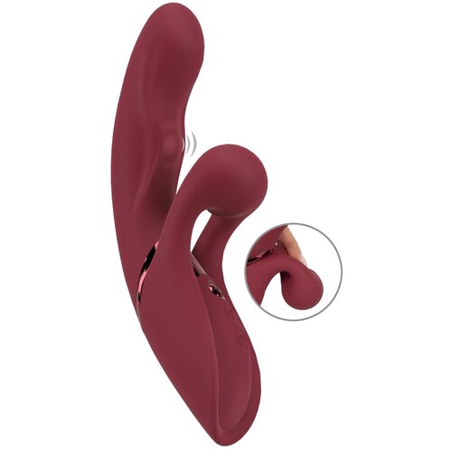 Javida 2 Function Rabbit Vibrator Vibration & Thumping Red Cene