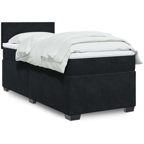 Box spring krevet s madracem crni 100x200 cm baršunasti Cijene