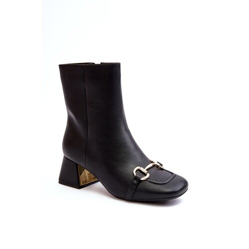 Kesi Black Adinah high-heeled ankle boots with embellishment Slike