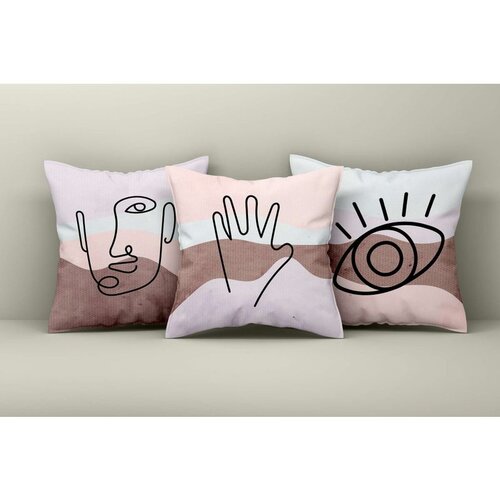 WALLXPERT Asr_plw25 - 5 multicolor cushion cover set (3 pieces) Cene
