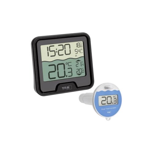 Tfa Dostmann Termometar za bazene TFA Funk-Poolthermometer Marbella Crna Cijene
