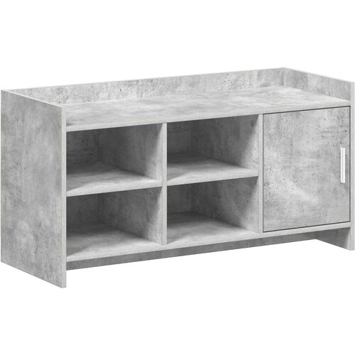VidaXL Ormar za cipele s pohranom Betonska siva 100 x 39,5 x 51 cm Slike