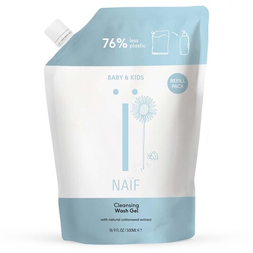 Naif Baby & Kids Cleansing Wash Gel Refill čistilni gel za umivanje za otroke in dojenčke nadomestno polnilo 500 ml Cene