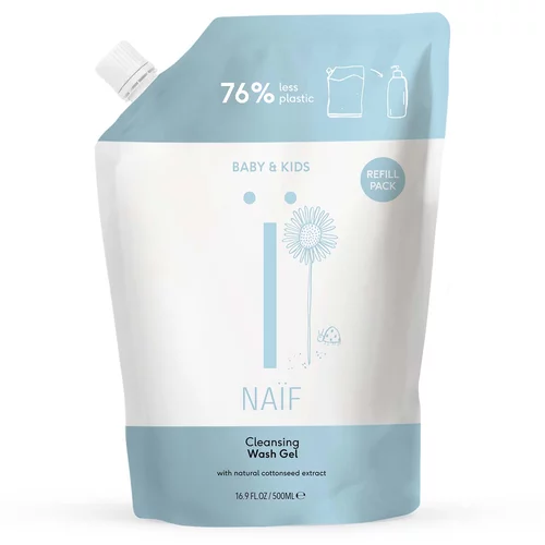 Naif Baby & Kids Cleansing Wash Gel Refill čistilni gel za umivanje za otroke in dojenčke nadomestno polnilo 500 ml