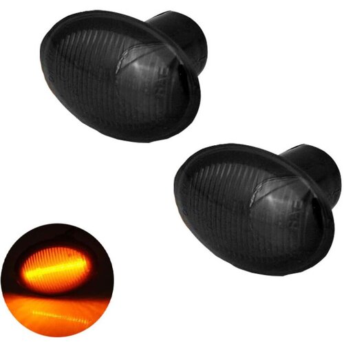 Oem Kristalni LED bočni migavci Fiat 500, 2007+ / Ford Ka, 2008+ / Lancia Ypsilon, Crna Cene