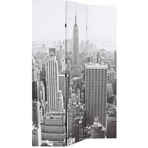 Maison Chic Zložljiv Paravan - Sobne pregrade 120x170 cm New York podnevi črn in bel, (22111593) Cene