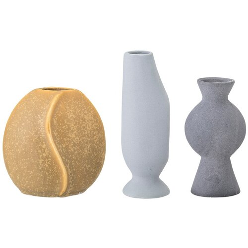 Bloomingville Lončene ročno izdelane vaze v kompletu 3 ks (višina 12,5 cm) Miacecilia – Cene