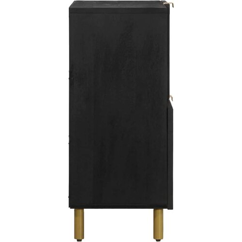  Komoda crna 80x33x75 cm od konstruiranog drva Slike
