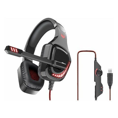 Ovleng Q11 crno-crvene slušalice sa mikrofonom Slike