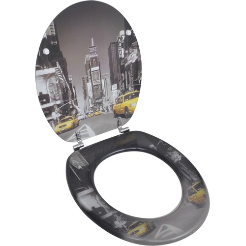 vidaXL MDF wc deska dizajn New York Cene