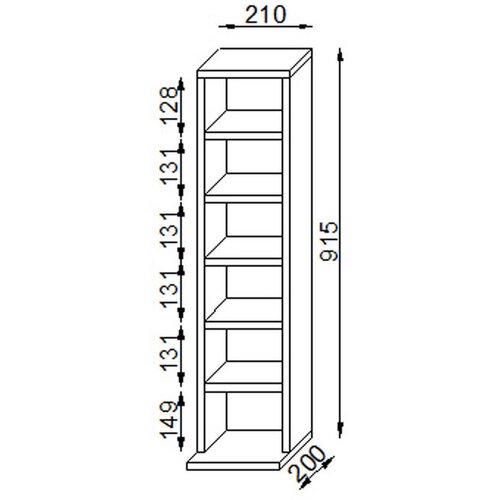 MID.YOU REGAL ZA CD-JE 21/97,4/20 cm črna Slike