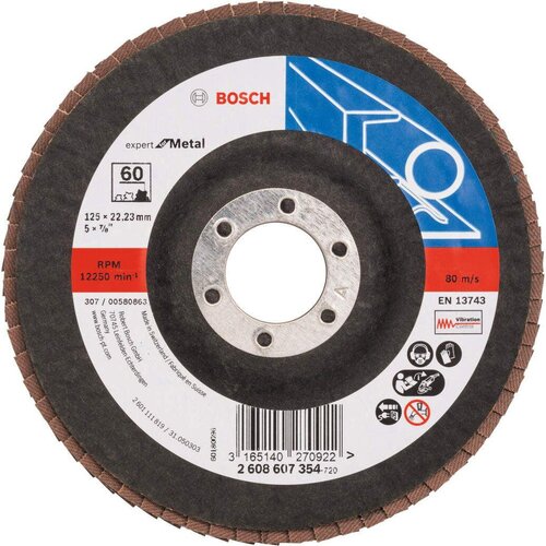 Bosch lamelni brusni disk X551, Expert for Metal Prečnik 125 mm; granulacija 60, kolenasti - 2608607354 Cene