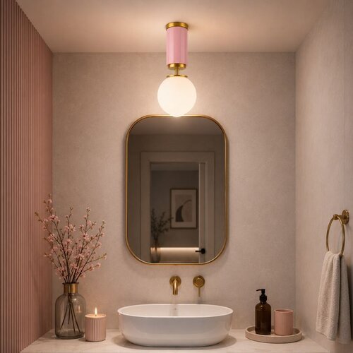 Opviq luster Moira-20205-H, 1 &times; E27, roze Cene