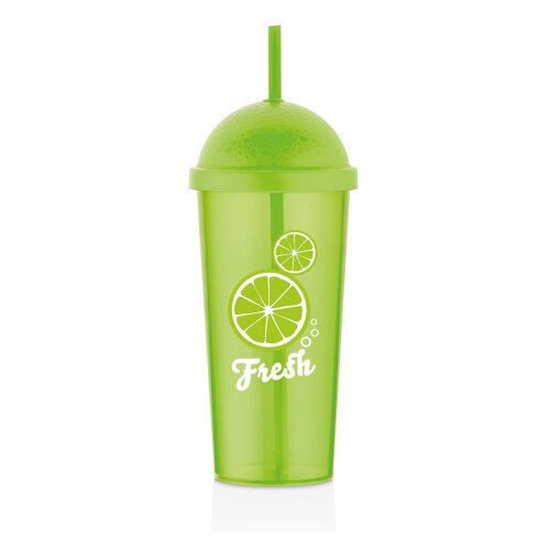 QLUX čaša sa slamkom 700ml L-00892 limeta Cijene