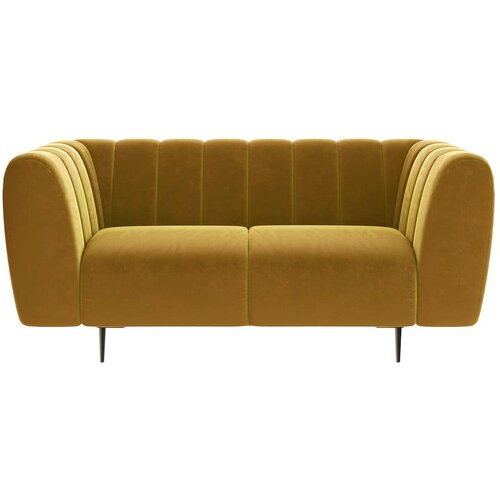 Ghado medeno žuta bar&amp;scaron;unasta sofa Shel, 170 cm Slike