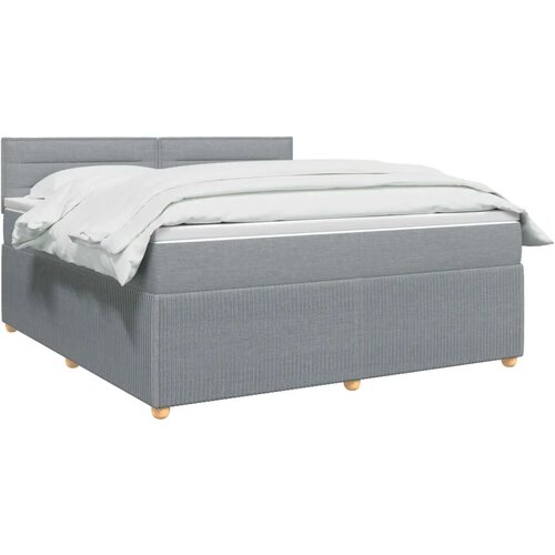  Boxspring krevet s madracem Svjetlosiva 180 x 200 cm Tkanina - Svjetlosiva 180 x 200 cm Dizajn linija Slike